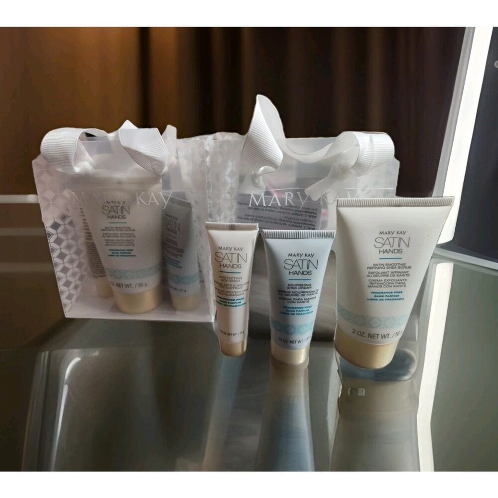 2 Sets Mary Kay Satin Hands Fragrance Free Mini Pampering Set Travel/Gift Size